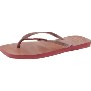 Bhfo Womens Logo Rubber Thong Sandals