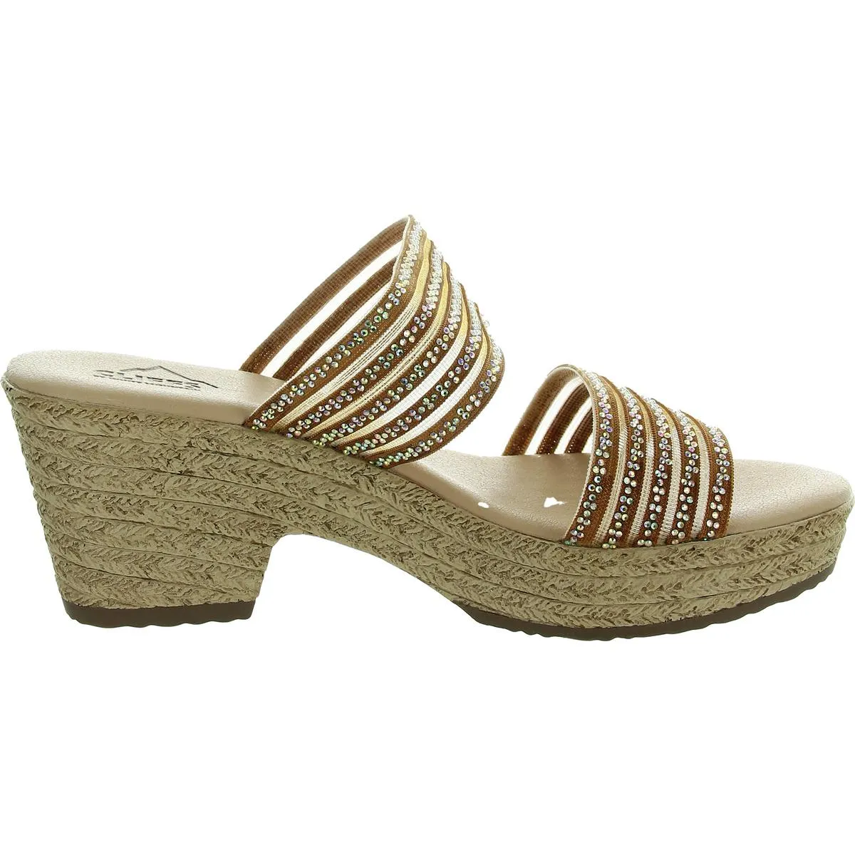 Bia Womens Textured Rhinestone Espadrilles