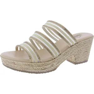 Bianna Womens Textured Mesh Block Heel