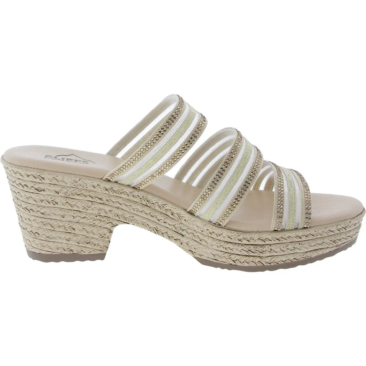 Bianna Womens Textured Mesh Block Heel