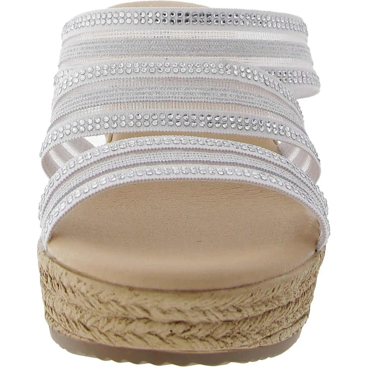 Bianna Womens Textured Mesh Block Heel