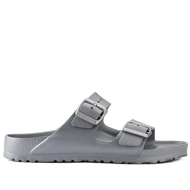 BIRKENSTOCK ARIZONA EVA METALLIC SILVER SANDALS