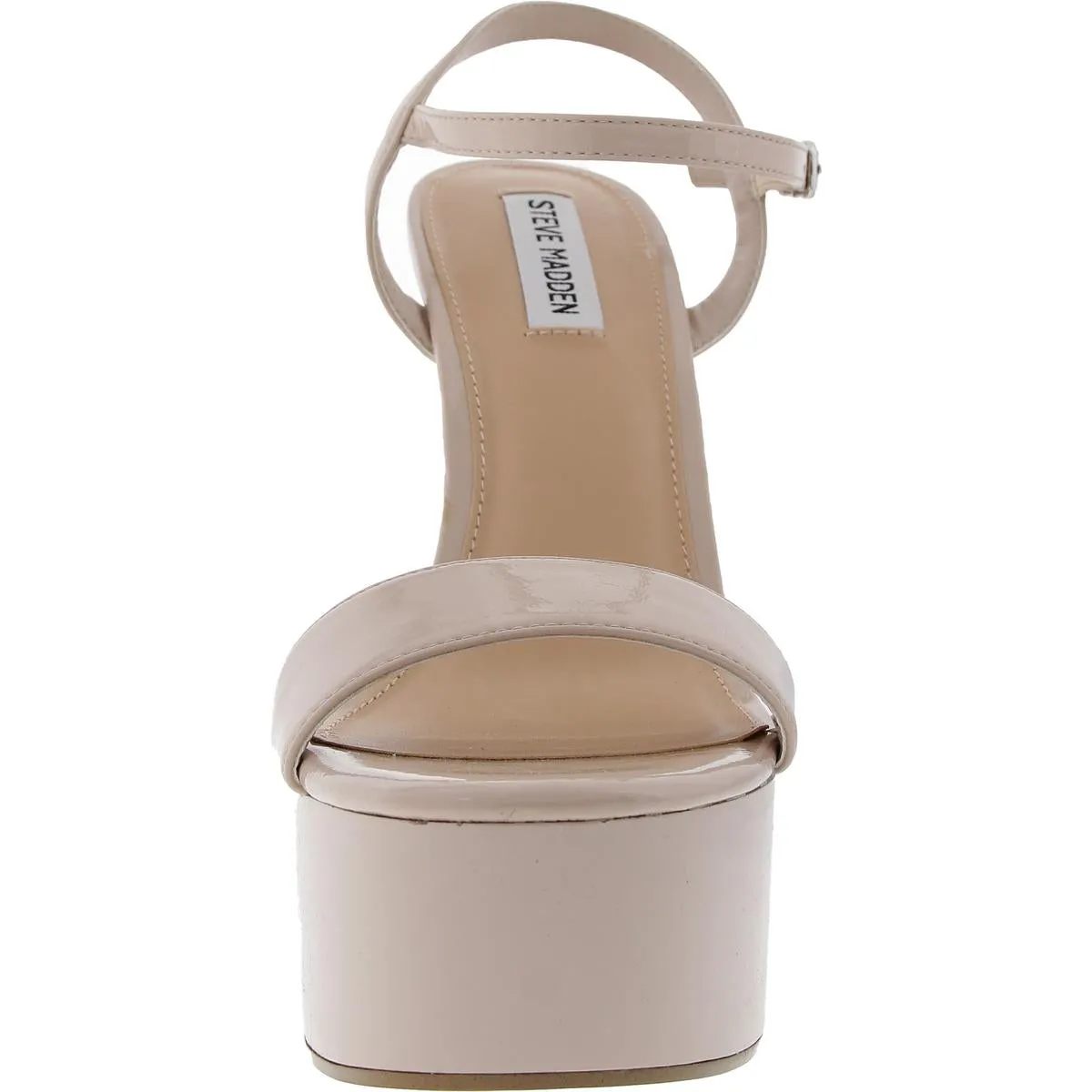 Blane Womens Adjustable Patent Platform Sandals