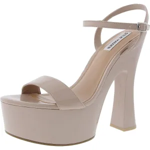 Blane Womens Adjustable Patent Platform Sandals