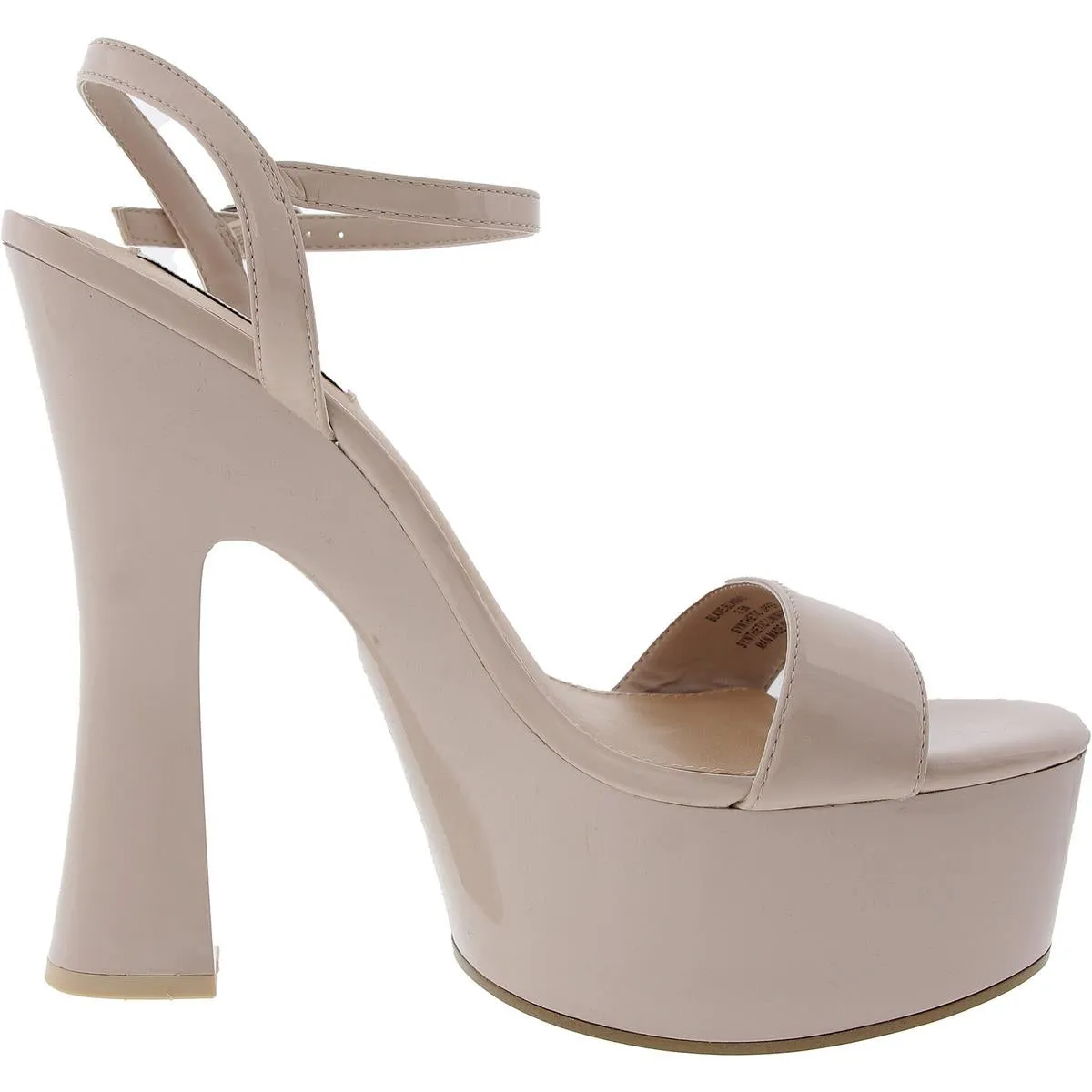 Blane Womens Adjustable Patent Platform Sandals
