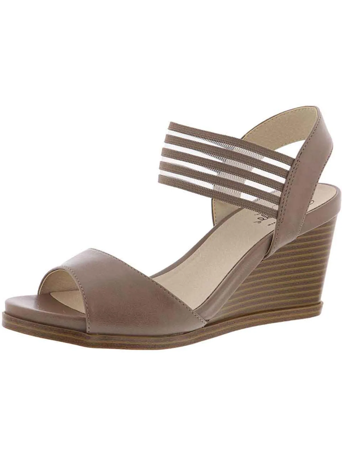 Blaze Womens Faux Leather Dressy Wedge Sandals