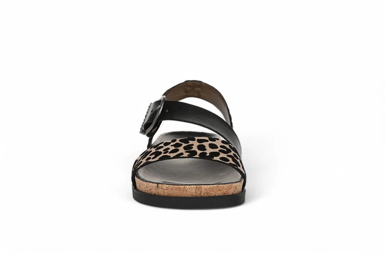 Blowfish Malibu Women's Leopard Brown Footbed Sandals - Lance