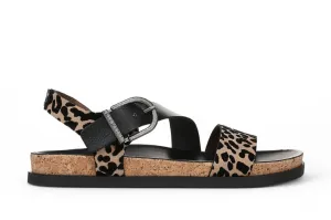 Blowfish Malibu Women's Leopard Brown Footbed Sandals - Lance
