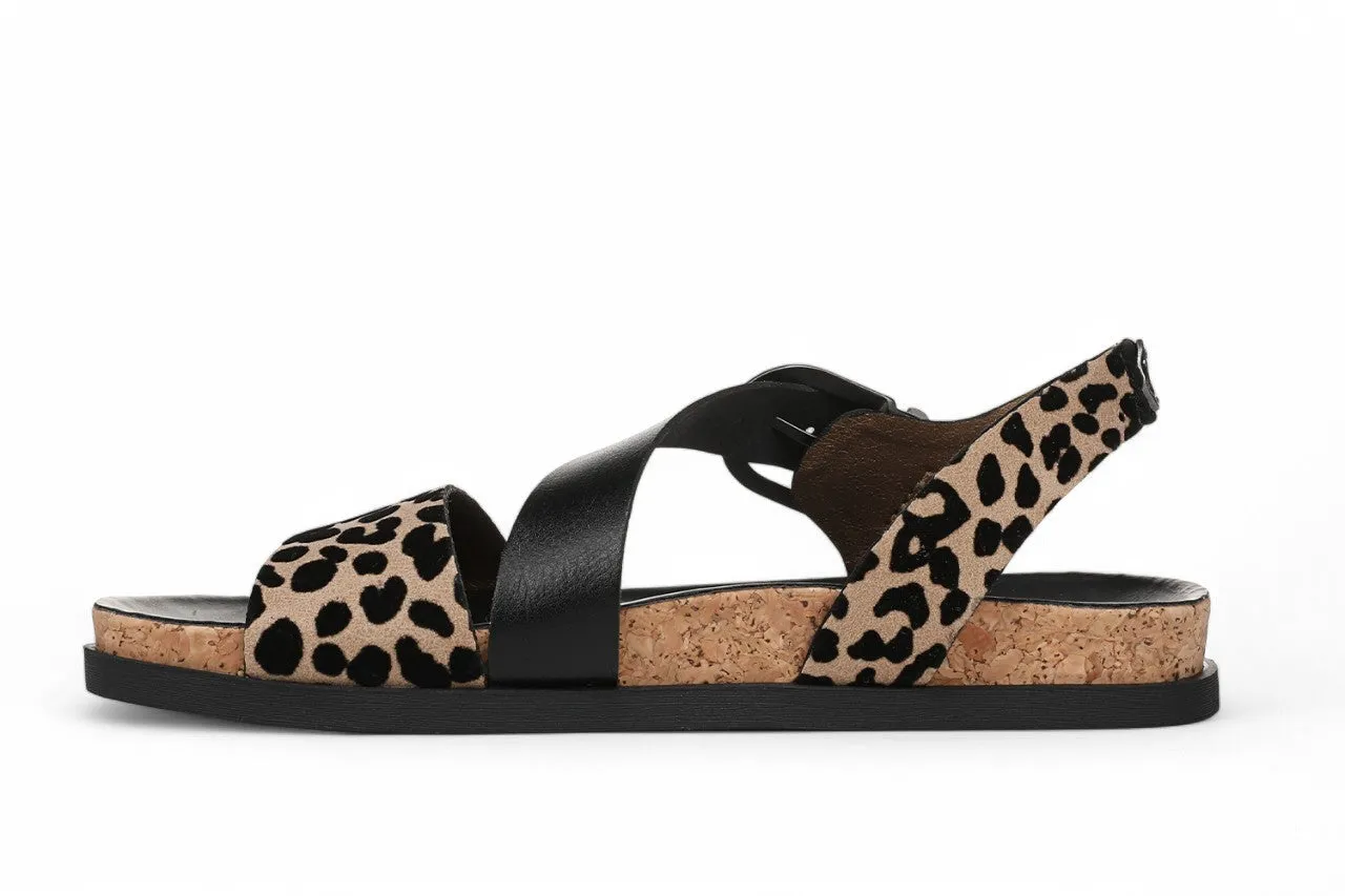 Blowfish Malibu Women's Leopard Brown Footbed Sandals - Lance