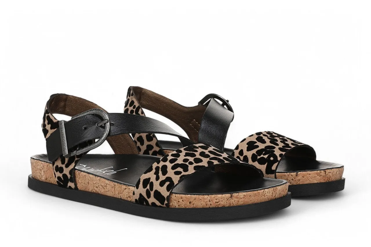 Blowfish Malibu Women's Leopard Brown Footbed Sandals - Lance