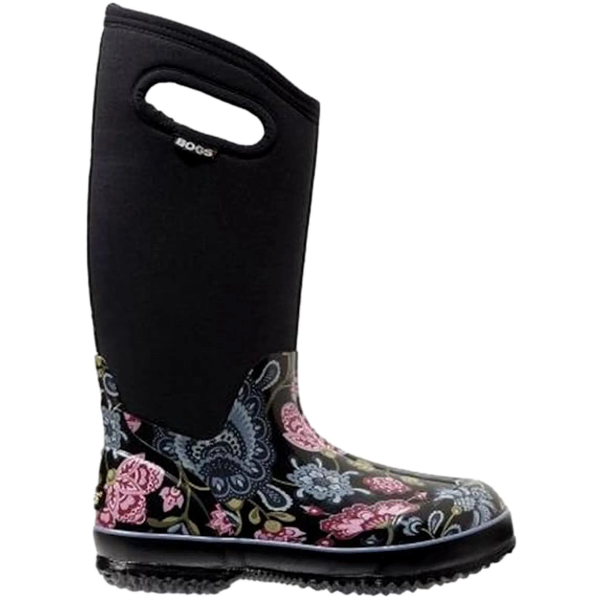 Bogs Classic Winter Blooms Tall Black / Multi  71532-009 Women's