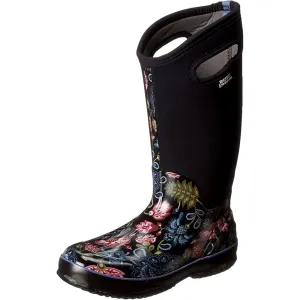 Bogs Classic Winter Blooms Tall Black / Multi  71532-009 Women's