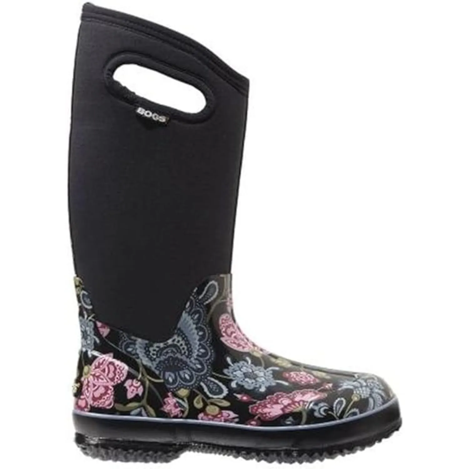 Bogs Classic Winter Blooms Tall Black / Multi  71532-009 Women's