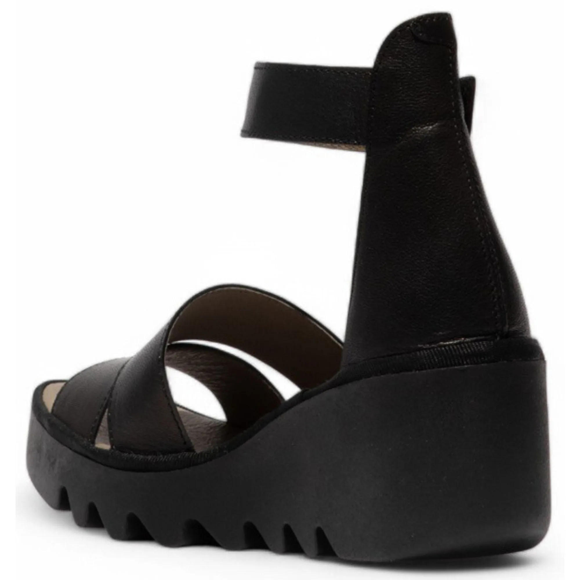 BONO290FLY - Women's Wedge Heel Open Toe Leather Sandals