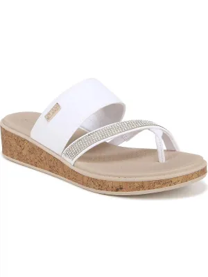 Bora Bright Womens Embellished Wedge Sandals