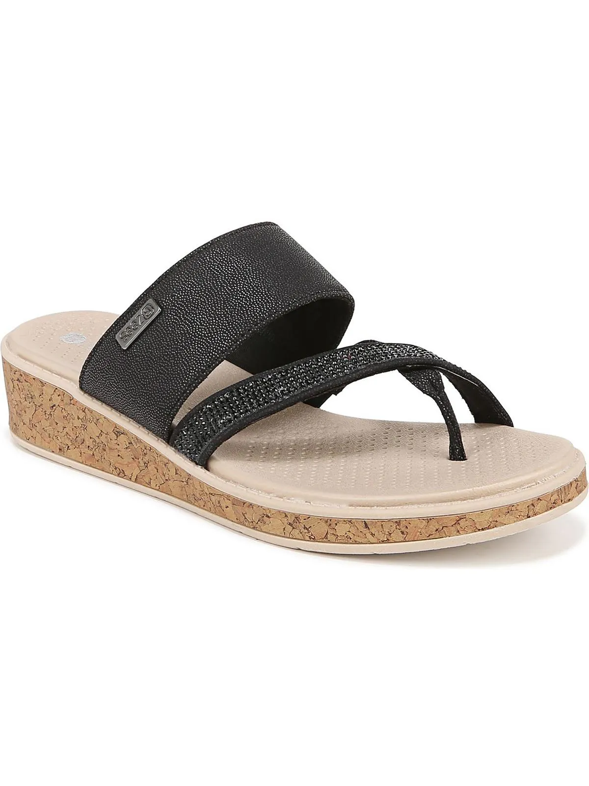 Bora Bright Womens Embellished Wedge Sandals