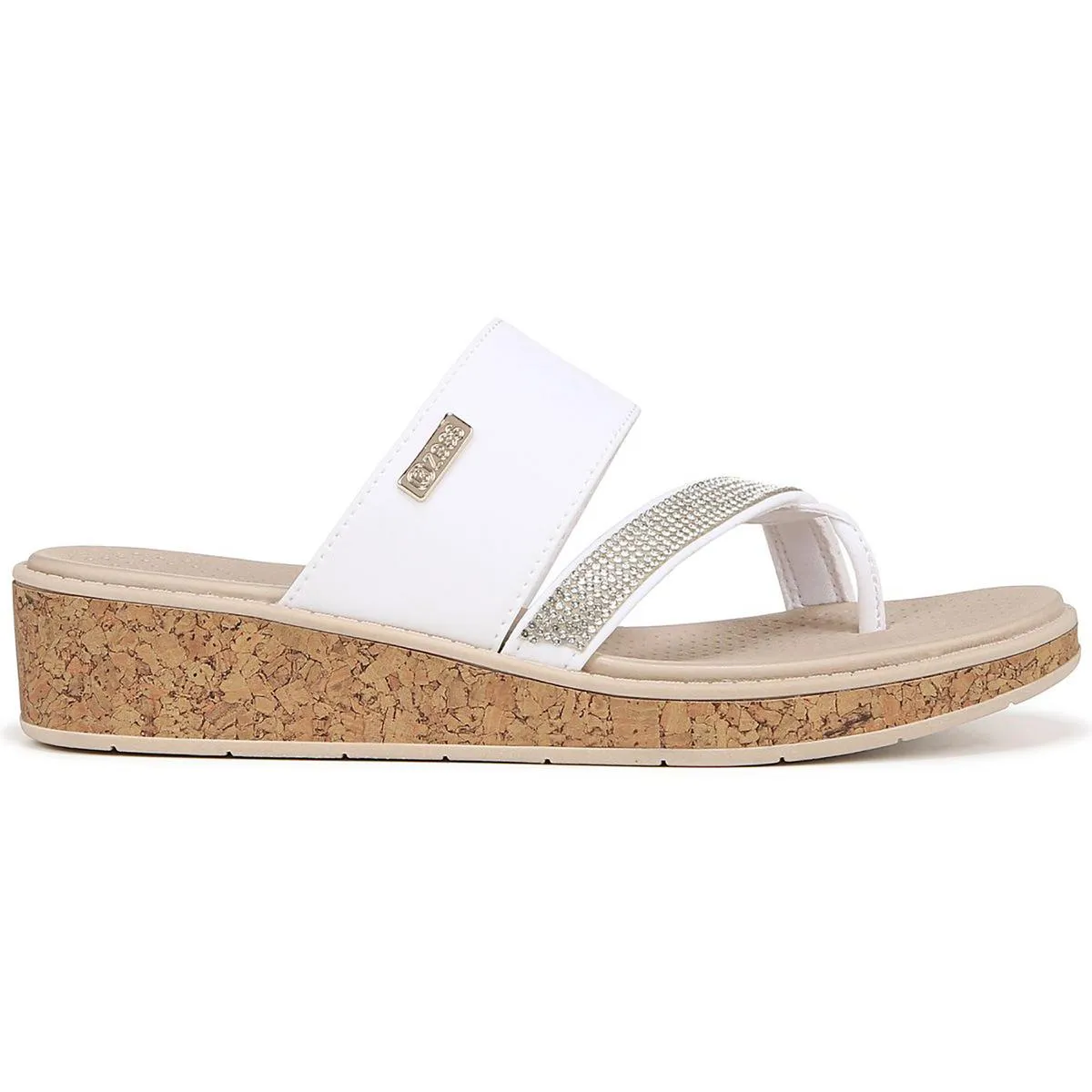 Bora Bright Womens Embellished Wedge Sandals