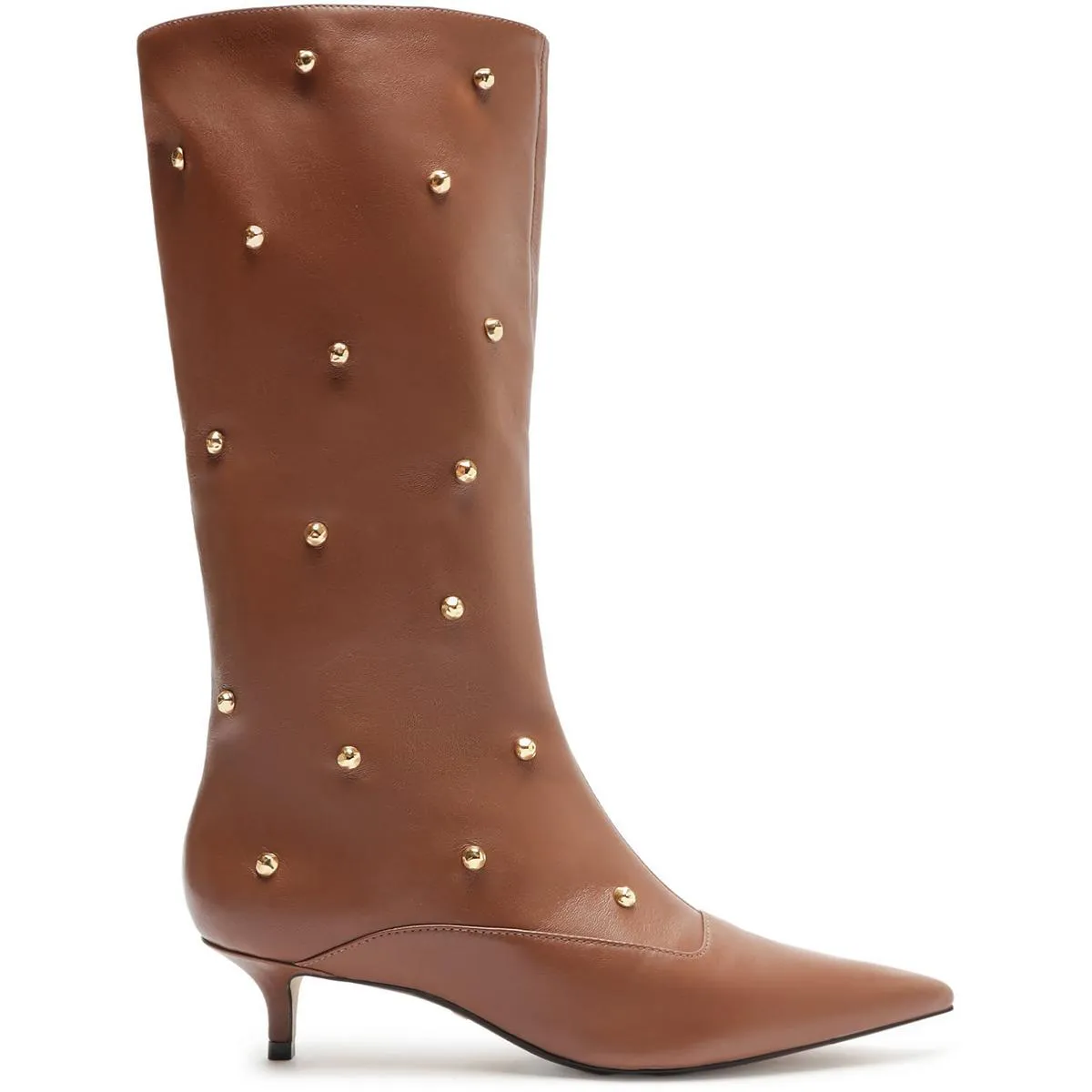 bota salto biaxo Womens Embellished Man Made Mid-Calf Boots
