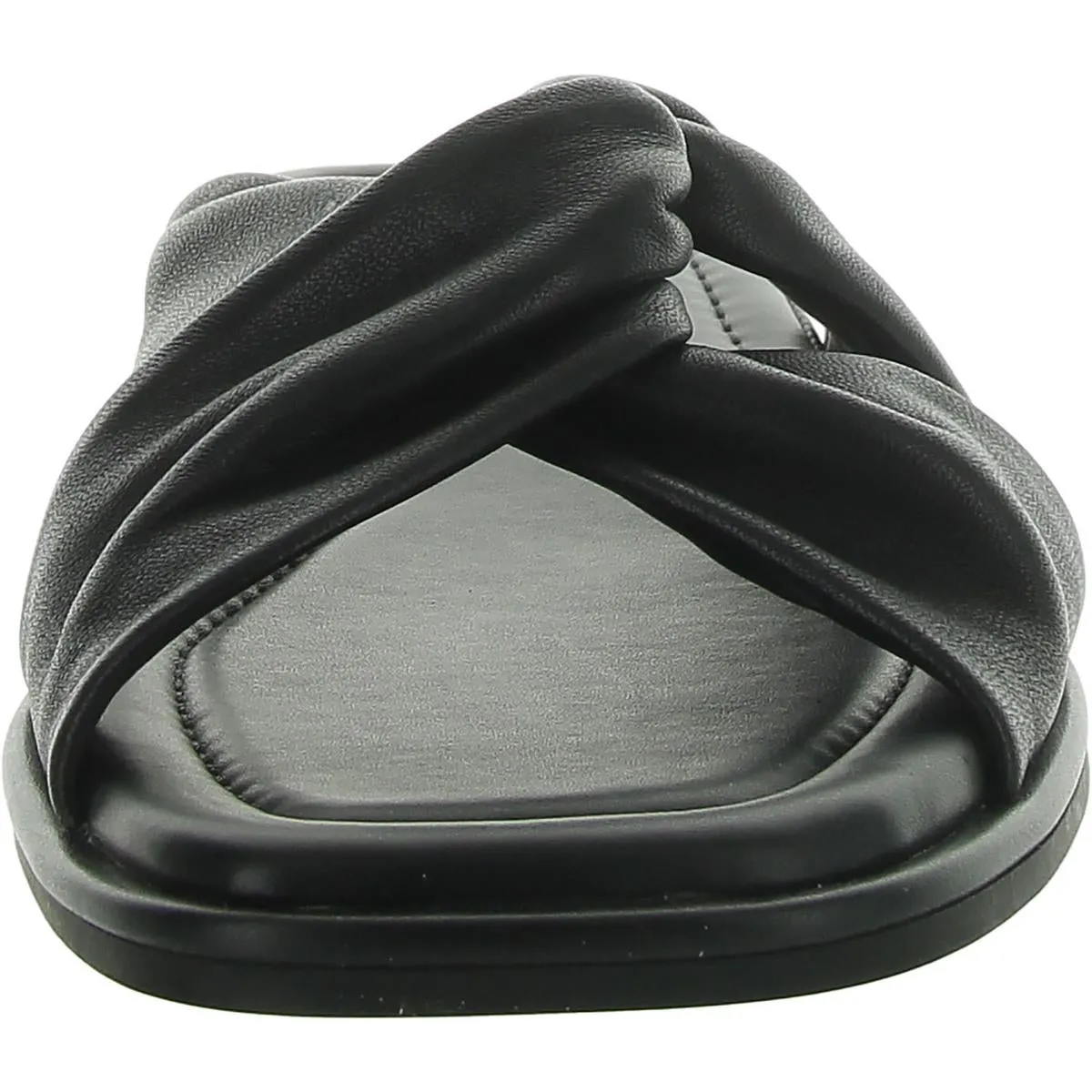 Brady Womens Leather Knot Slide Sandals