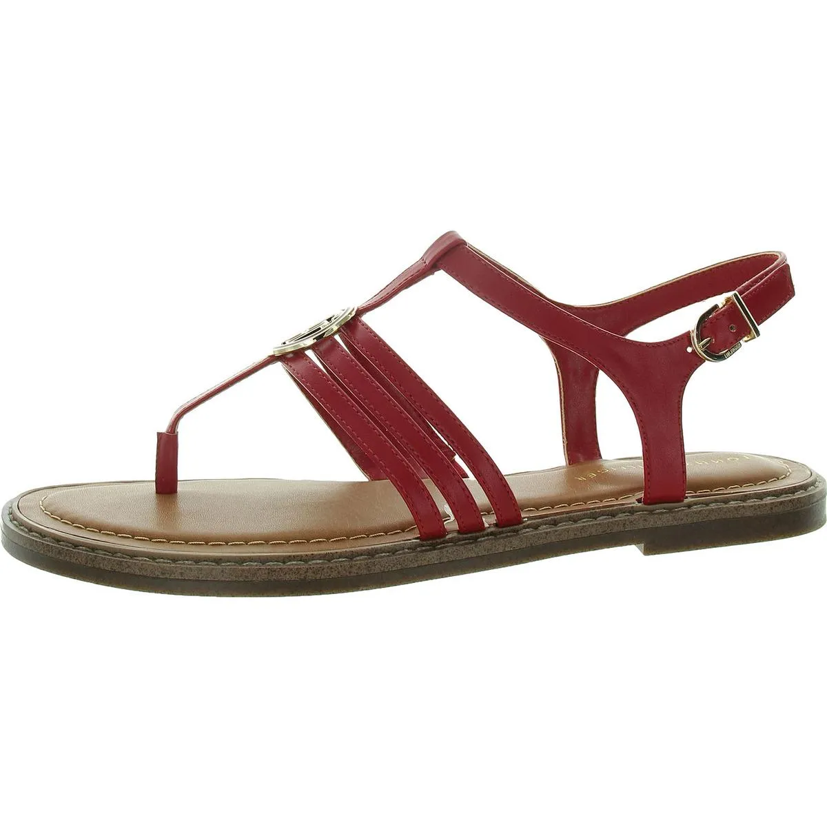 BRAILO Womens Faux Leather Open Toe Flatform Sandals