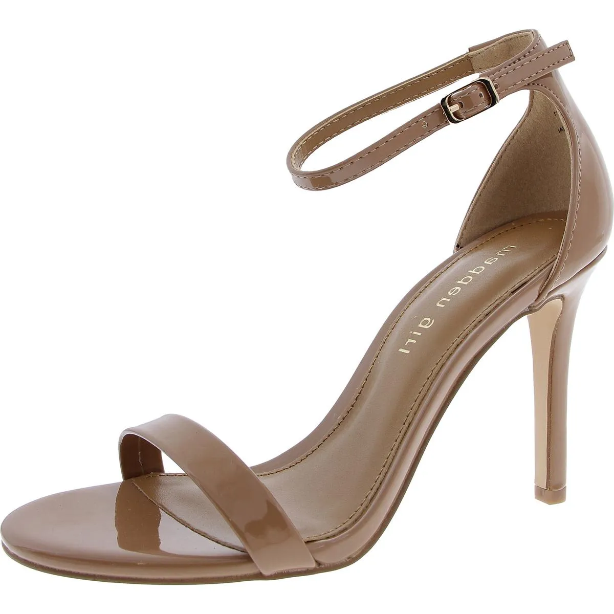 Brazen Womens Metallic Round Toe Heels