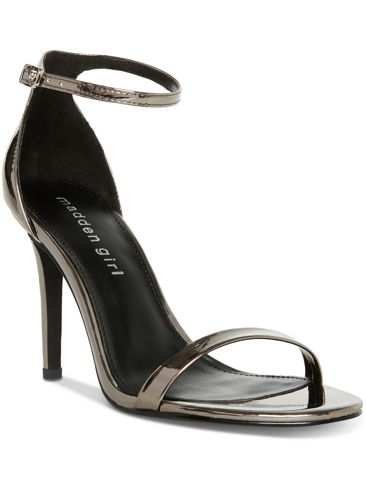 Brazen Womens Metallic Round Toe Heels