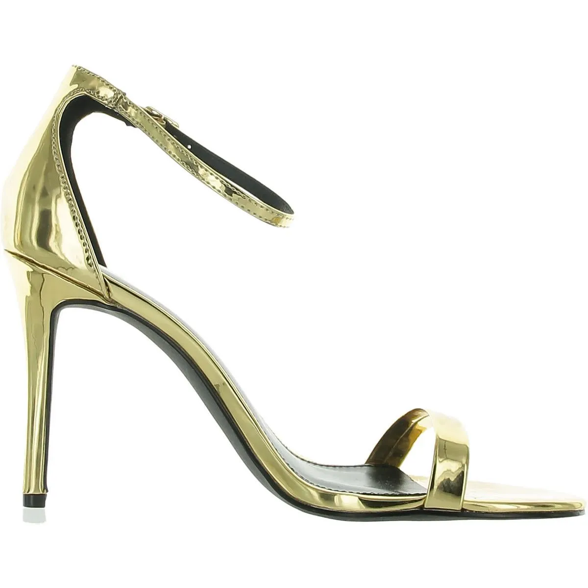 Brazen Womens Metallic Round Toe Heels