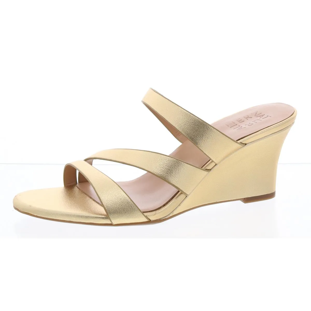 Breona Womens Slip On Round Toe Strappy Sandals