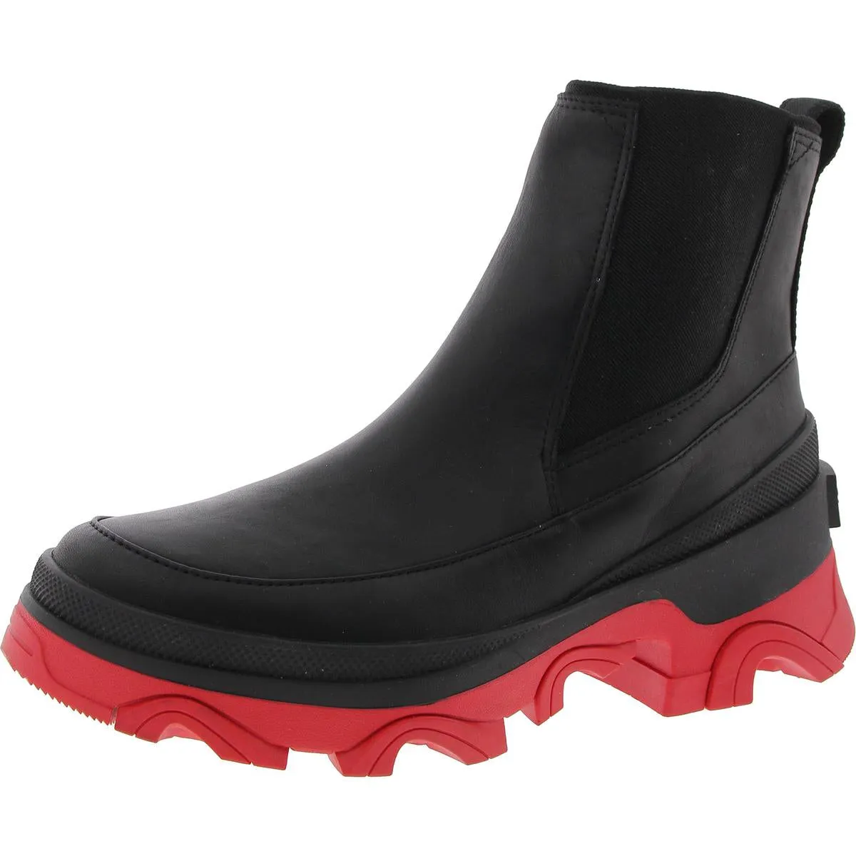 Brex Womens Leather Slip On Chelsea Boots
