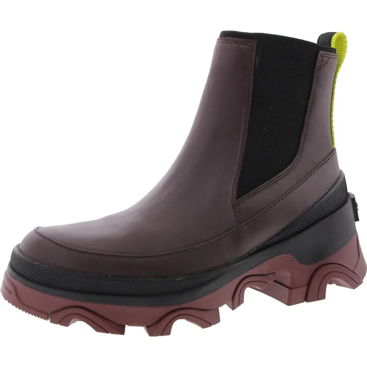 Brex Womens Leather Slip On Chelsea Boots