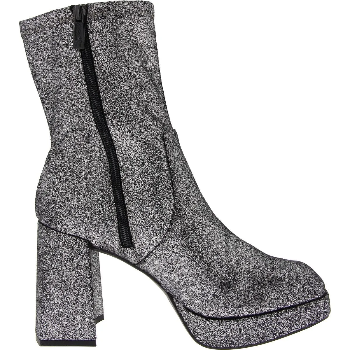 Bri Stretch Boot Womens Pull On Square Toe Mid-Calf Boots