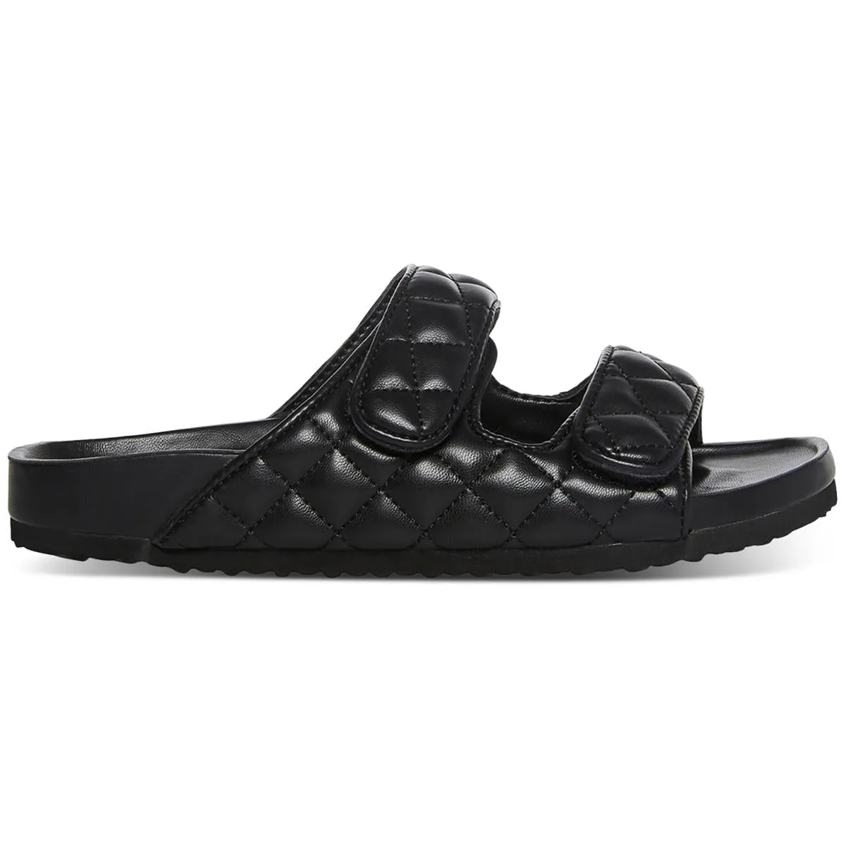 Bria Womens Faux Leather Slip-on Slide Sandals