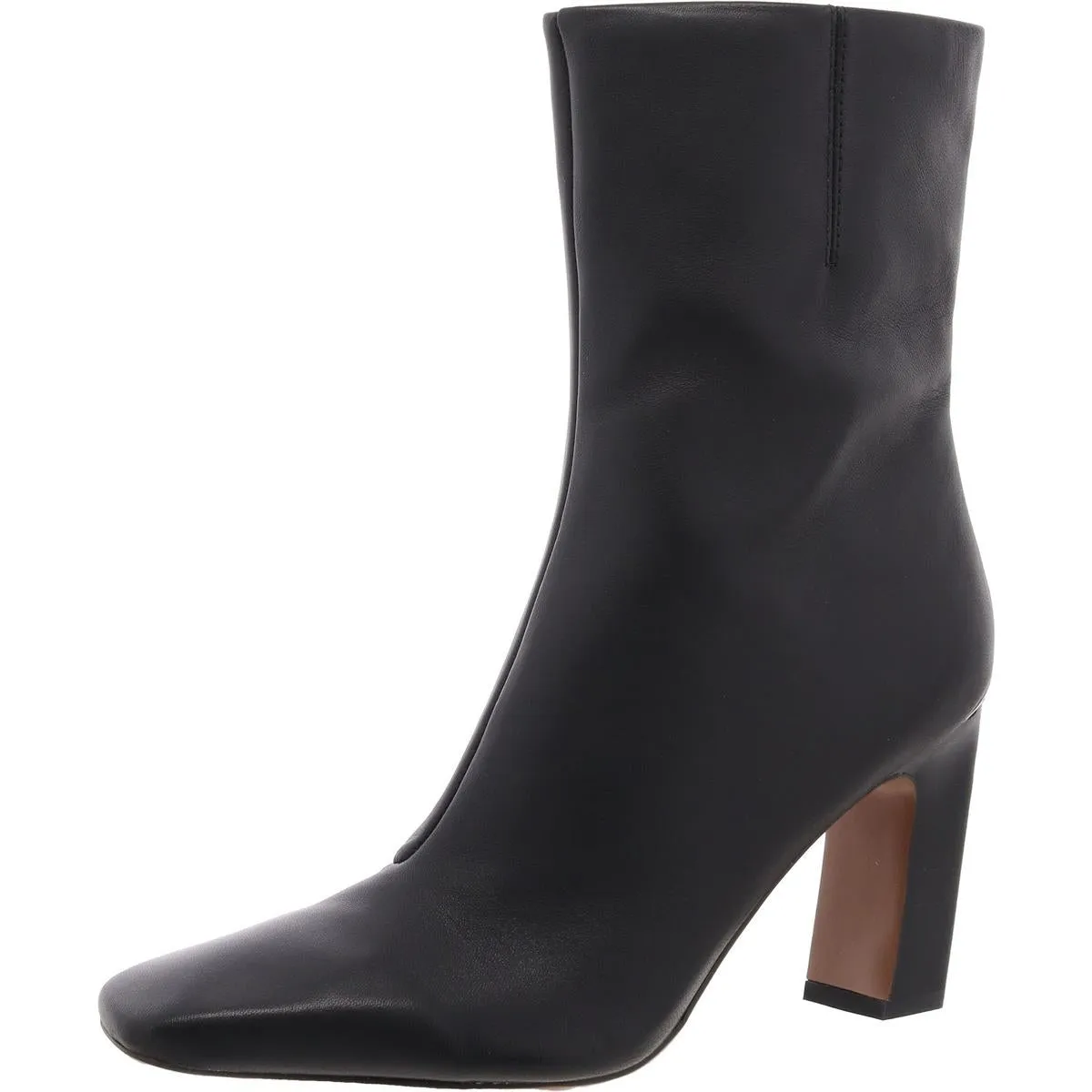 Briar Womens Leather Square Toe Mid-Calf Boots