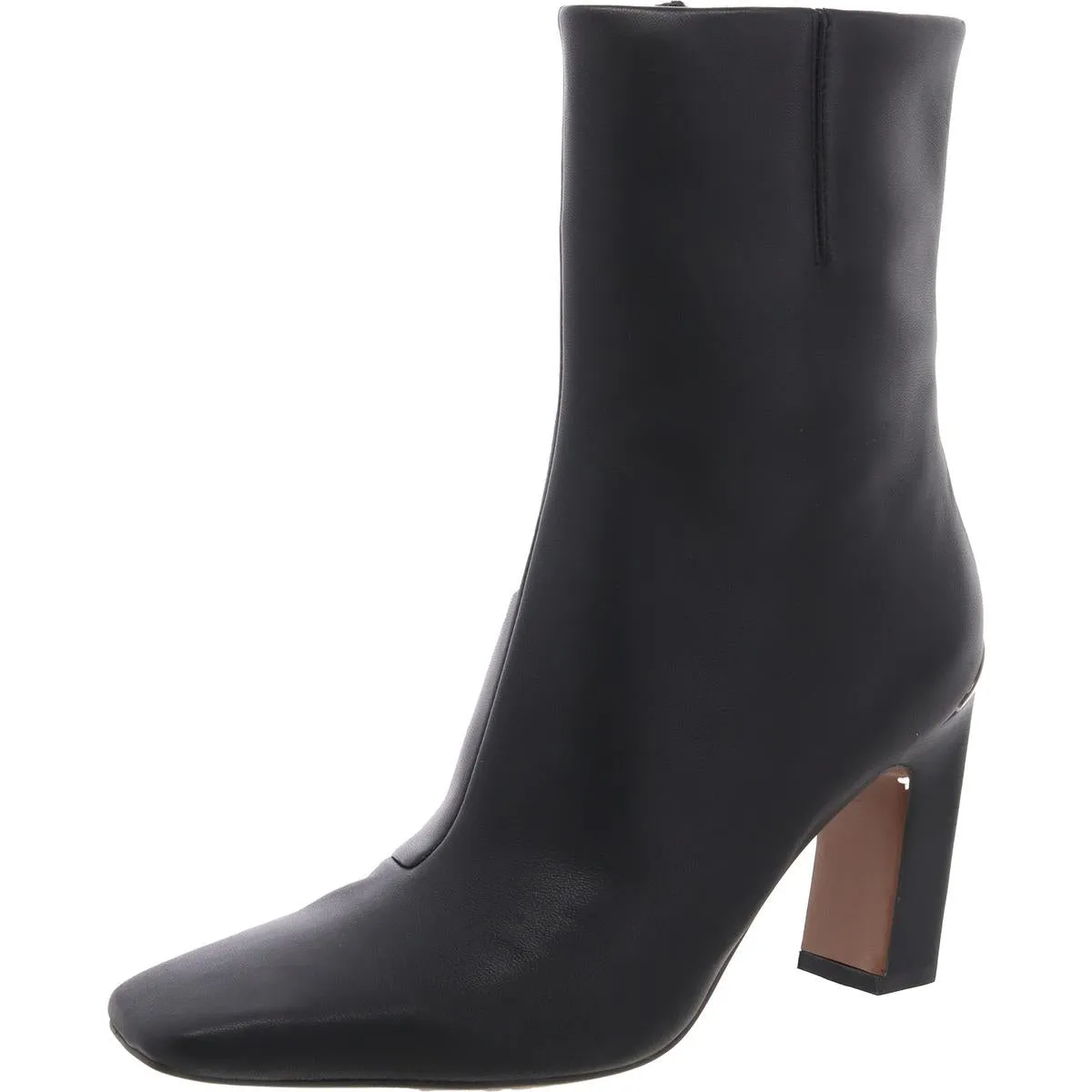 Briar Womens Leather Square Toe Mid-Calf Boots