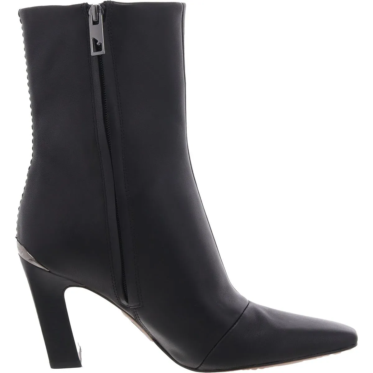 Briar Womens Leather Square Toe Mid-Calf Boots