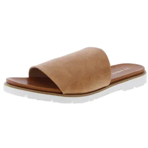 BRIDE Womens Faux Leather Slip On Strappy Sandals