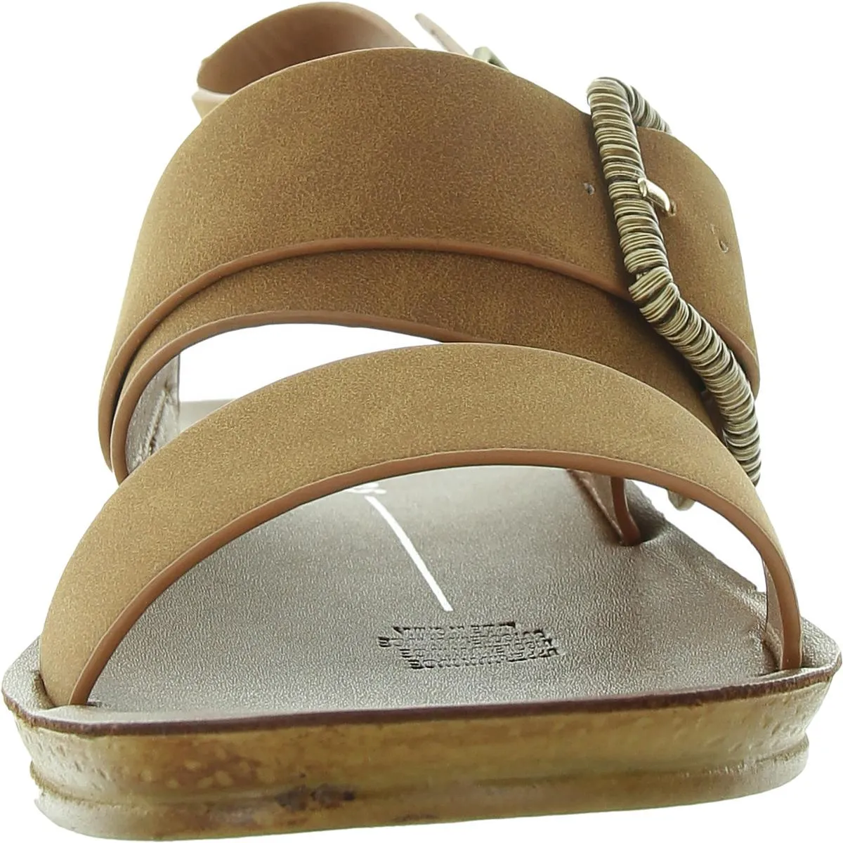 Bridie Womens Buckle Faux Leather Slingback Sandals