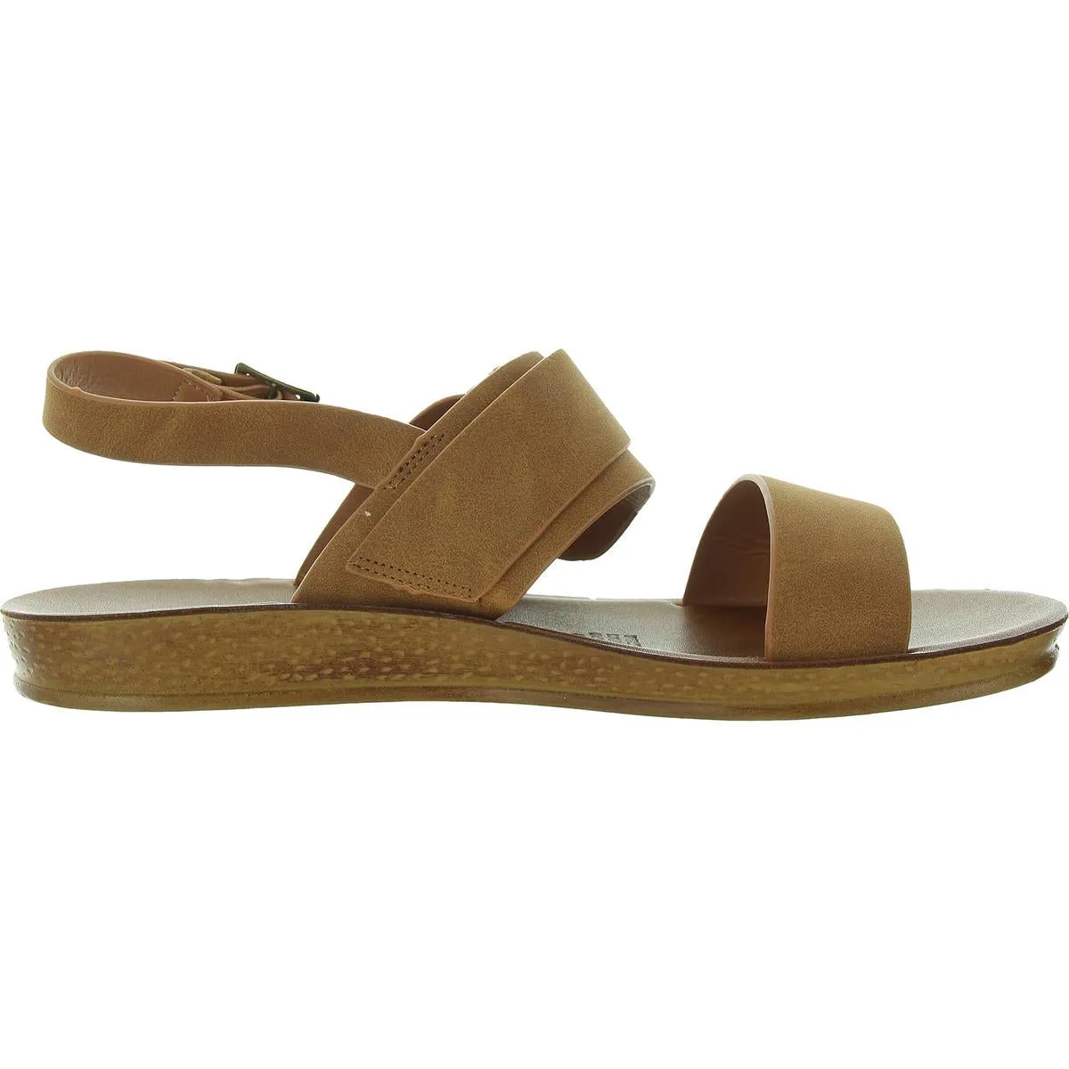 Bridie Womens Buckle Faux Leather Slingback Sandals