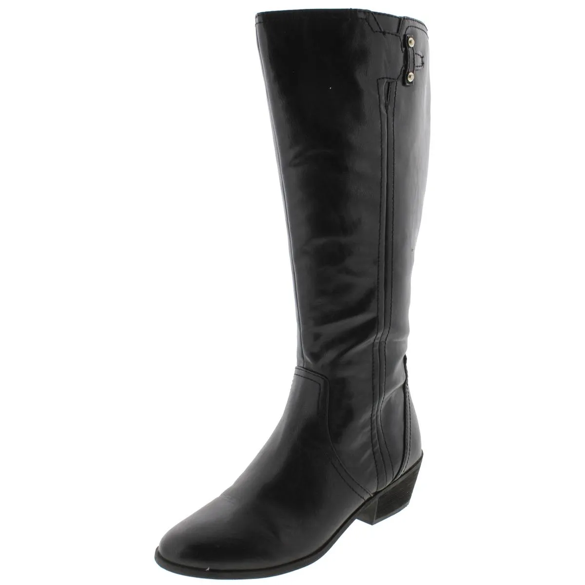 Brilliance Womens Wide Calf Faux Leather Riding Boots
