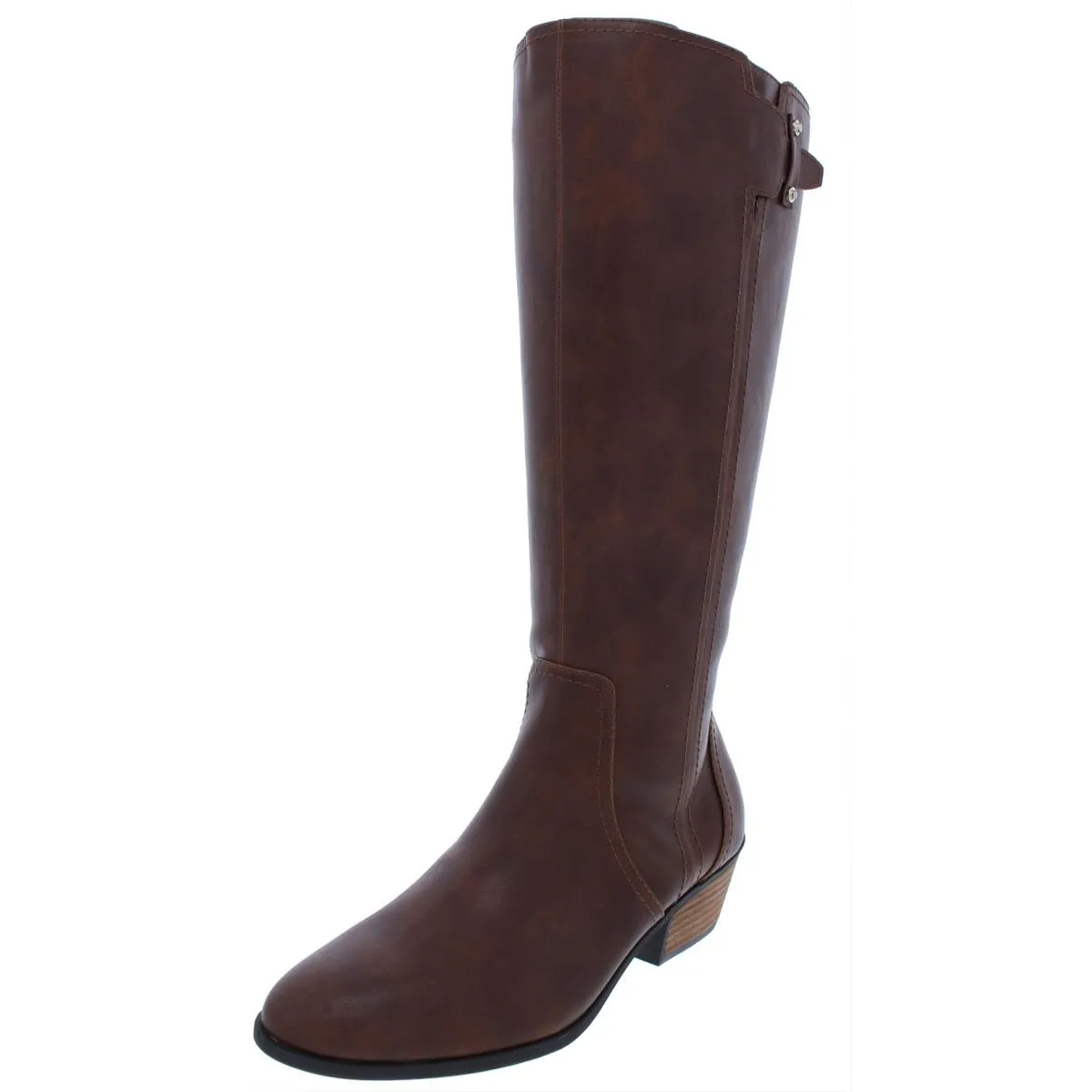 Brilliance Womens Wide Calf Faux Leather Riding Boots