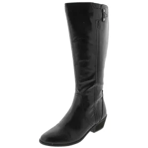 Brilliance Womens Wide Calf Faux Leather Riding Boots