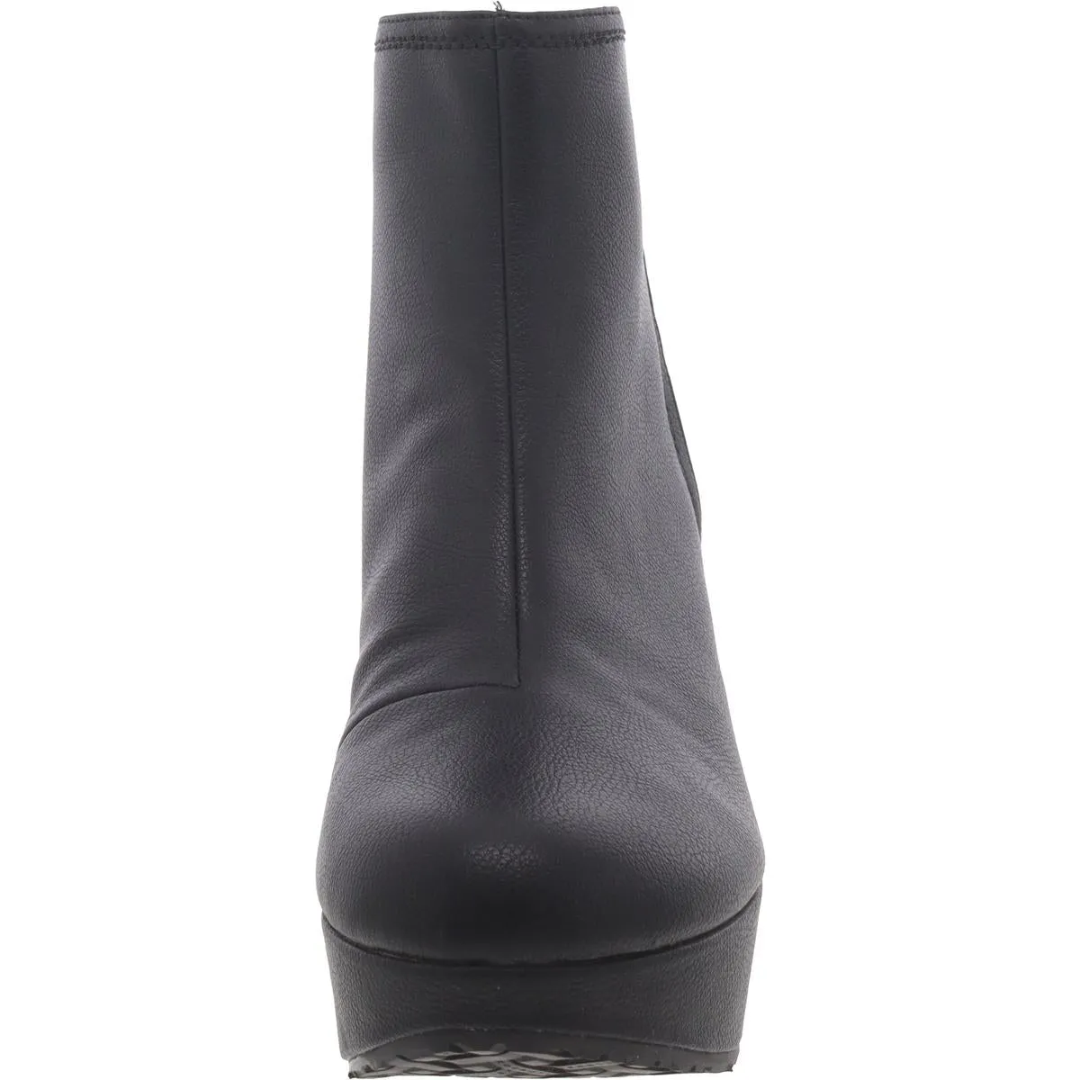 Brittany Womens Wedge Round Toe Mid-Calf Boots