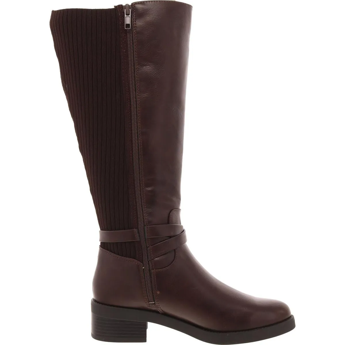 BRITTANY Womens Zipper Manmade Knee-High Boots