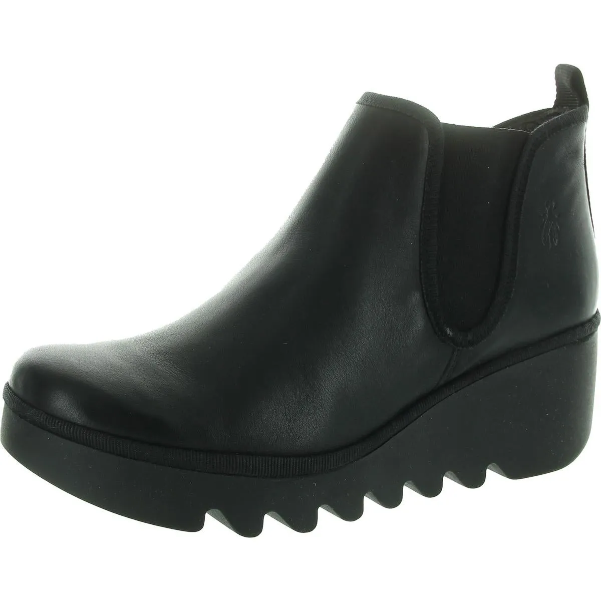 Byne 349 Womens Mixed Media Leather Wedge Boots