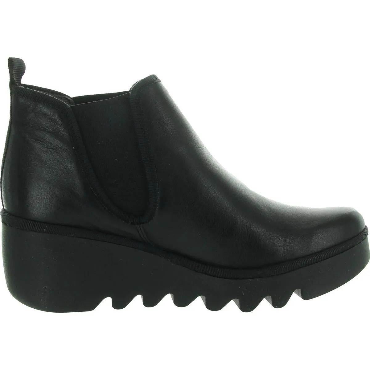 Byne 349 Womens Mixed Media Leather Wedge Boots