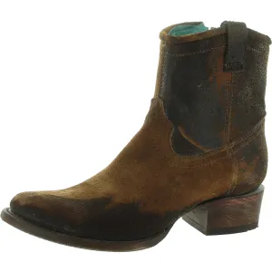 C1064 Womens Zipper Lambskin Leather Booties