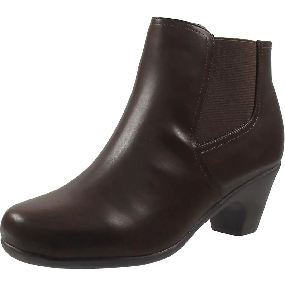 Caelan Womens Zipper Faux Leather Booties
