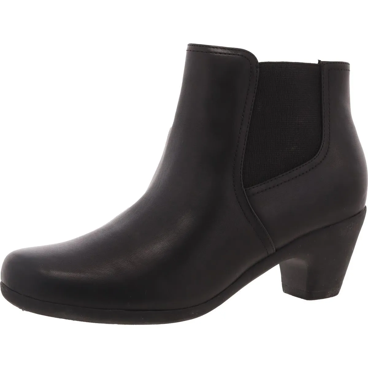 Caelan Womens Zipper Faux Leather Booties