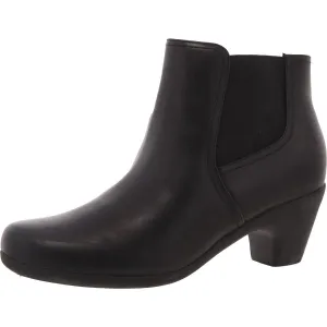 Caelan Womens Zipper Faux Leather Booties