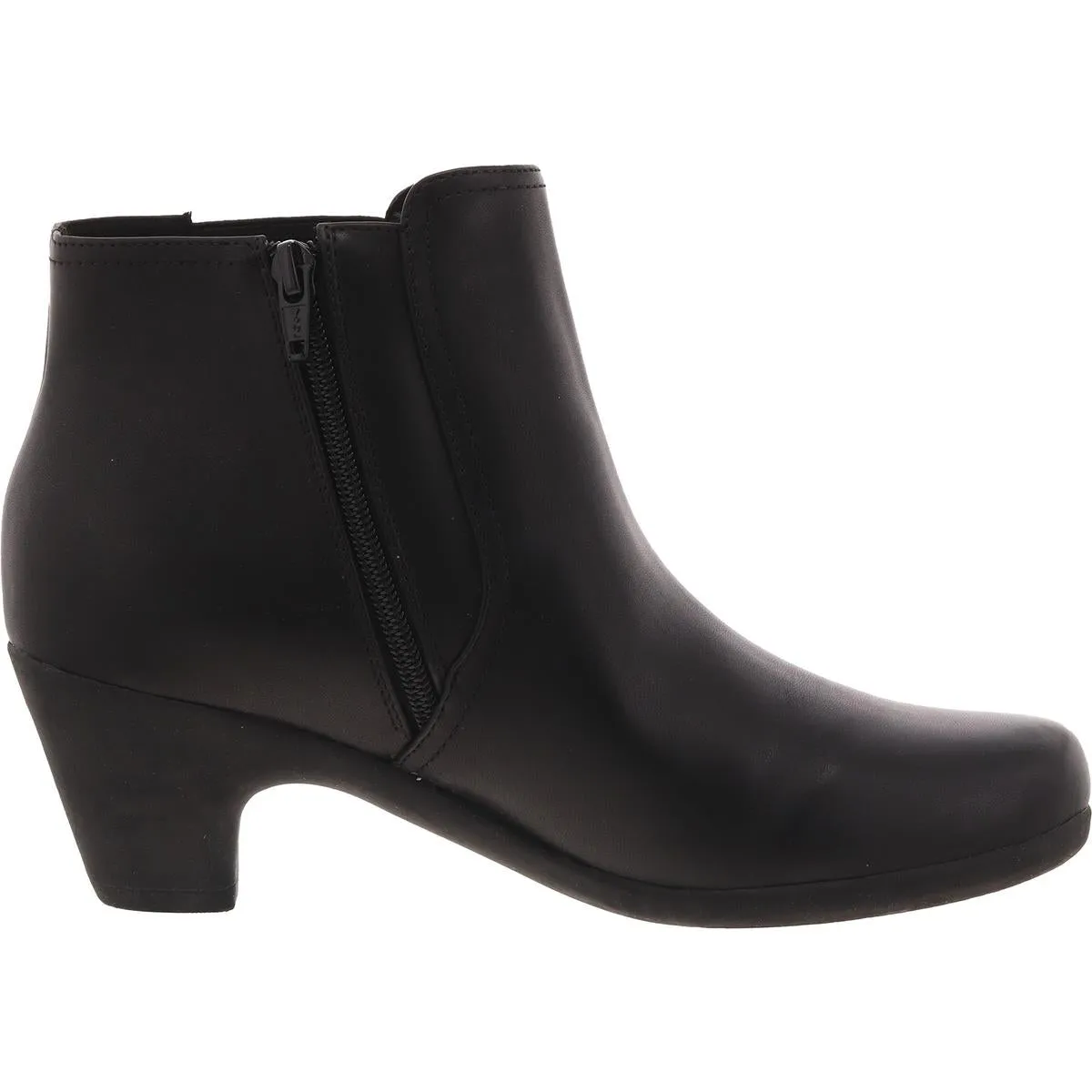 Caelan Womens Zipper Faux Leather Booties